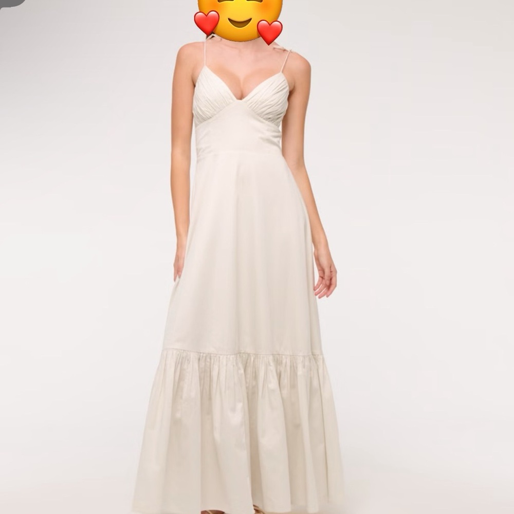 Abercrombie & Fitch Cream Maxi Dress